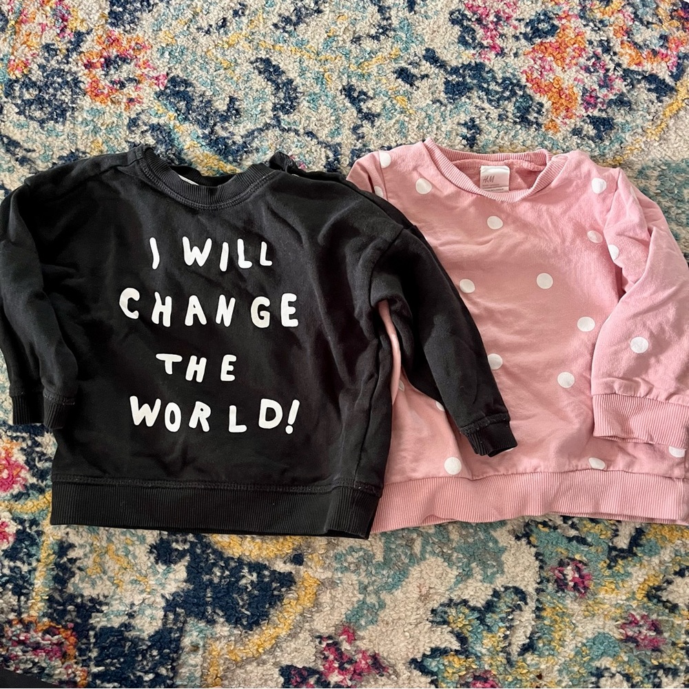 H&M Baby Girls Crewneck Sweatshirts Size 9 Months